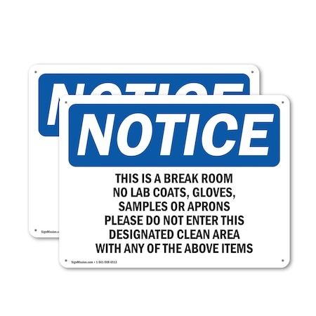 Signmission 10 in Height, 14 in Width, Aluminum, Rectangle OS-2PACK-NS-A-1014-L-18621
